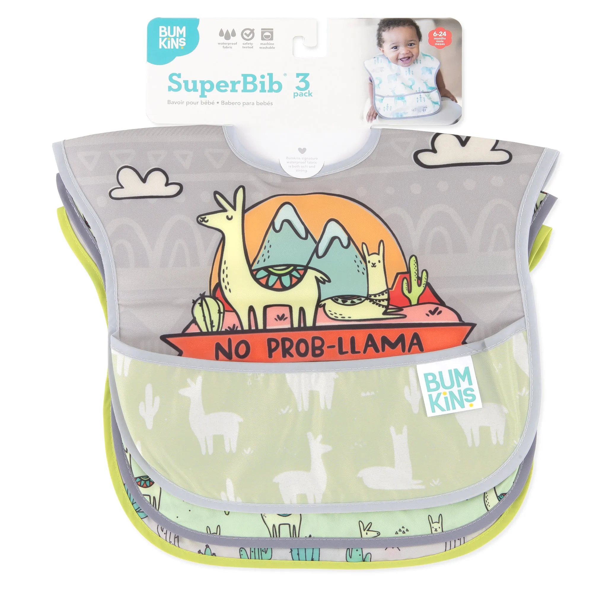 SuperBib 3 Pack: No Prob-Llama, Llamas, Cacti