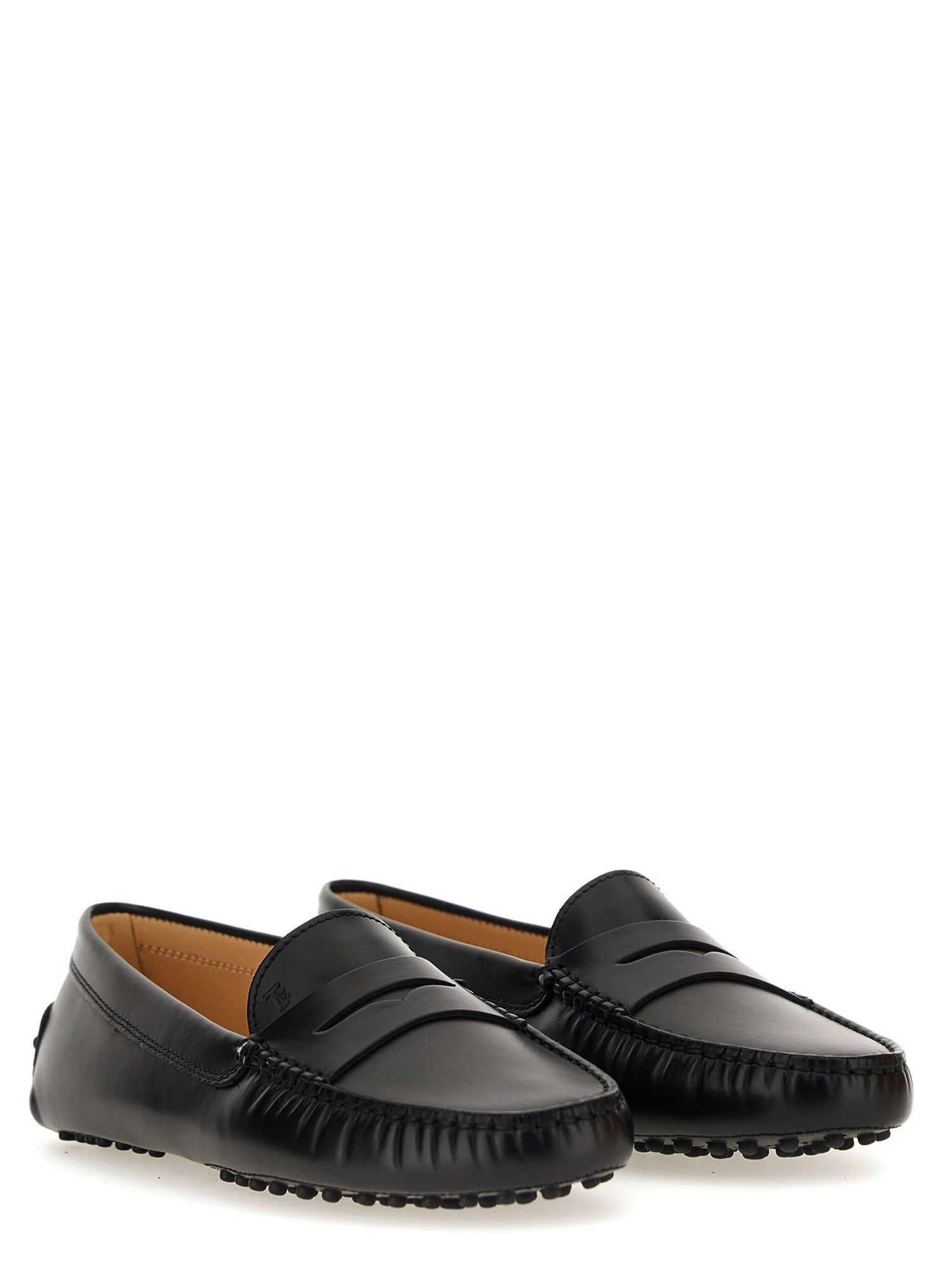 TOD'S    LEATHER KATE RUBBER LOAFER