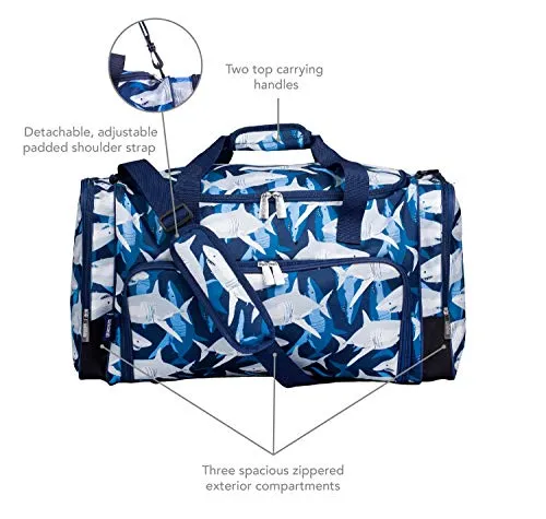 Wildkin Kids Weekender Duffel Bag for Boys and Girls, Carry-On Size and Perfect for Weekend or Overnight Travel, 600-Denier Poly