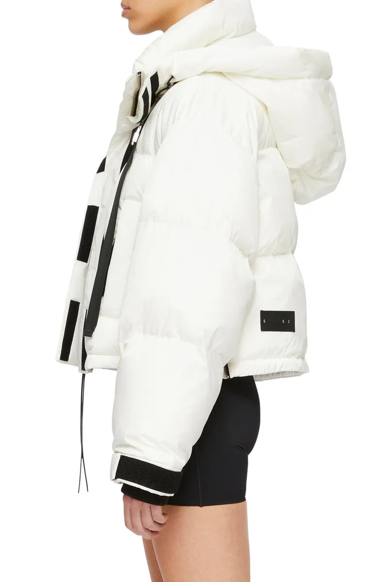 Willow Nylon White Puffer Jacket - The Puffer Jackets