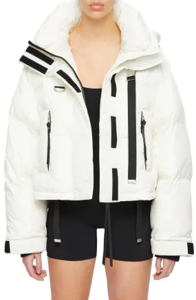 Willow Nylon White Puffer Jacket - The Puffer Jackets