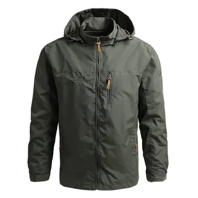 Xituodai Men Waterproof Jackets Hooded Coats Male Outdoor Outwears Windbreaker Windproof Spring Autumn Jacket Fashion Clothing C