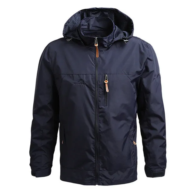 Xituodai Men Waterproof Jackets Hooded Coats Male Outdoor Outwears Windbreaker Windproof Spring Autumn Jacket Fashion Clothing C